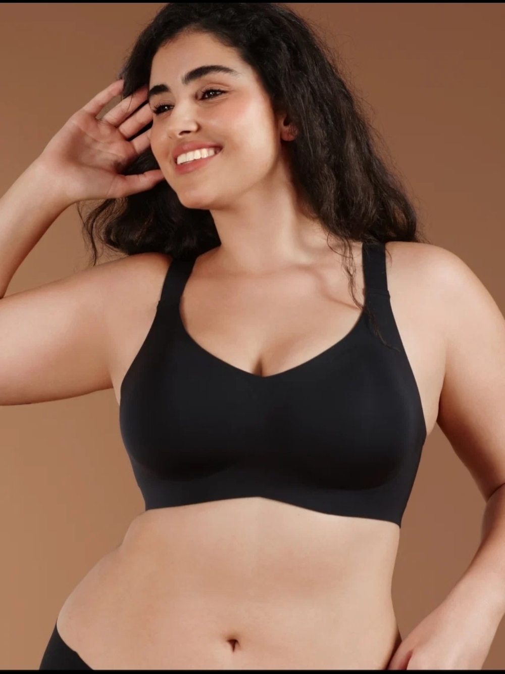 Seamless Comfort Wireless Bra - Black